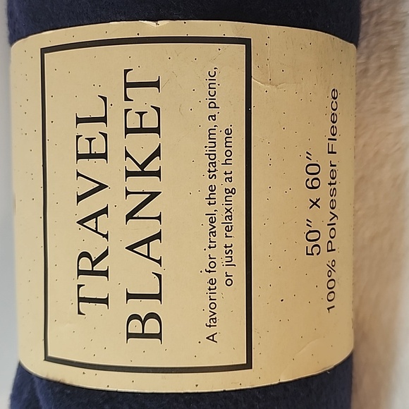 Navy Travel Neck Pillow & Blanket Set - Picture 2 of 10